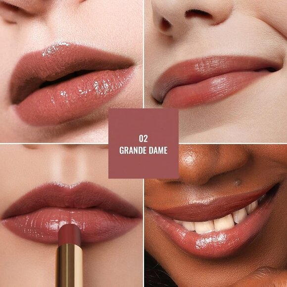 Oulac Moisture Hydrating Tinted Lip Balm Medium Coverage Lipstick Grande Dame 02 - Picture 3 of 5